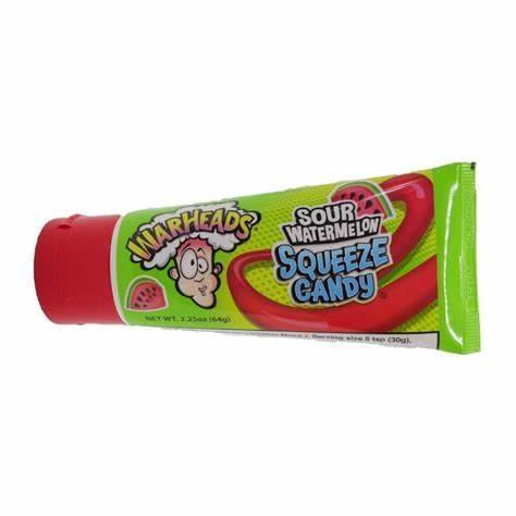 Warheads Squeeze Candy Tube Sour Watermelon, Vancouver Online Candy and Stuffed Animal Shop