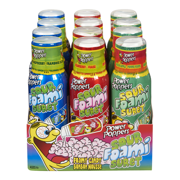 Power Poppers Sour Foami Suret, Vancouver Online Candy and Stuffed Animal Shop